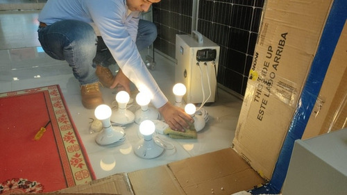 Kit Planta Panel Solar: Bombillos Led Cargador Usb Fuente Tv