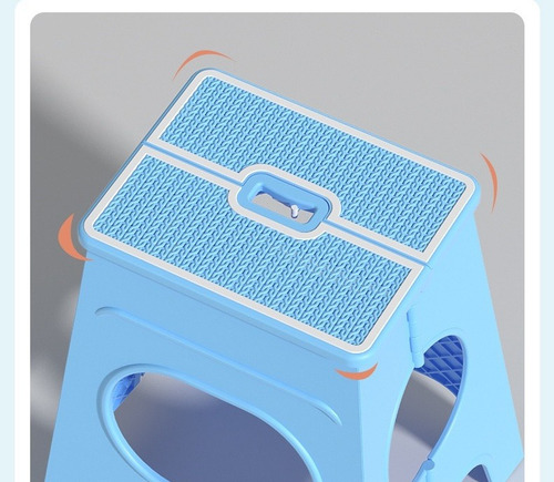 Taburete Plegable Portátil Multifuncional Azul