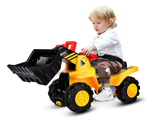 Chefjoy Ride On Bulldozer Truck For Kids Excavator Digger