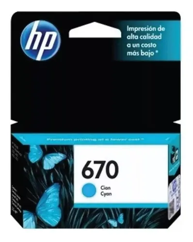 Cartucho Hp 670 Cian Original 3525 4615 4625 5525