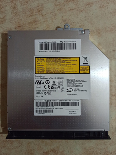 Unidad Dvd Cd Quemador Gateway Ms2274  Nv52 Con Tapa