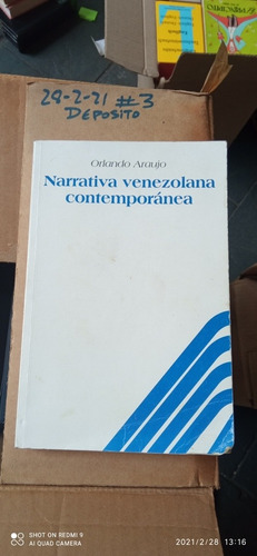 Libro Narrativa Venezolana Contemporánea. Orlando Araujo