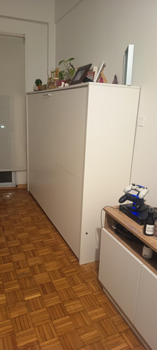 Cama Rebatible Horizontal De 2 Plazas Blanco (Usado)