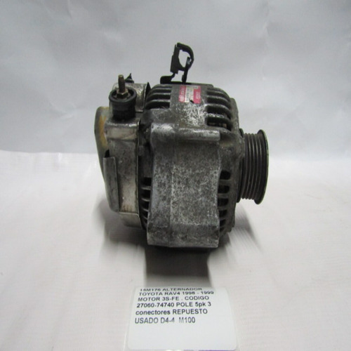 Alternador Toyota Rav4 1998-1999 3s-fe . Codigo 27060-74740 (Usado)