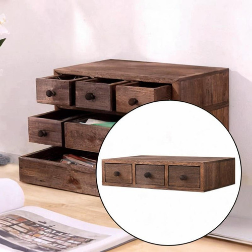Gabinete De Mesa De Mesa Organizador De Joyería 3 Cajón