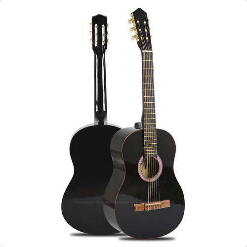 Guitarra Electro Acustica Criolla Funda Pua Colores Color Negro Ll Material Del Diapasón Madera Orientación De La Mano Diestro