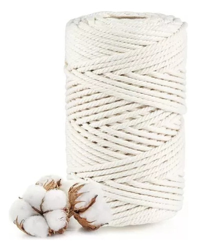 Cordón Macramé Torcido 3mm 300 Metros 100% Algodón