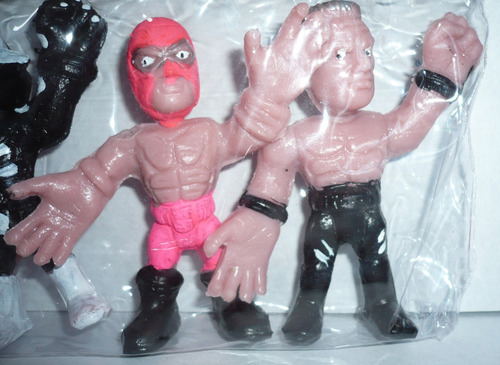 Luchadores La Parka - Set De 4 Juguete Lucha Libre Bootleg