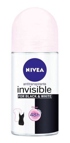 Desodorante Rollon Nivea 50 Ml Invisible Black & White