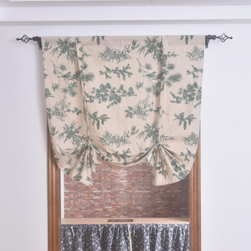Cortina De Vajilla Floral Cortina Pequeña 80 Cmx140 Cm