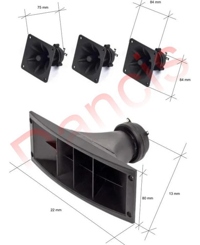 Imagen 3 de 4 de 3 Tweeters Piezo + 1 Bocinas 2007 Combo Pack