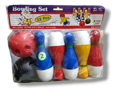 Juego Set 10 Bolos Bowling Jretro