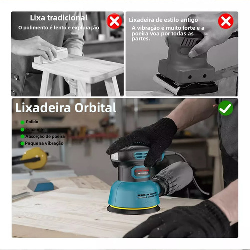 Lixadeira Roto Orbital 350w 5pol Charbs Com 18 Disc