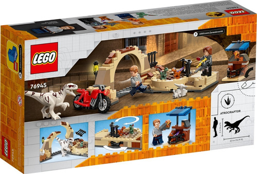 Imagen 3 de 6 de Lego Jurassic World - Persecución En Moto Del Dino (76945) Cantidad de piezas 169