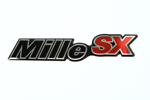 Adesivo Emblema Mille Sx Fiat Resinado Dx0370