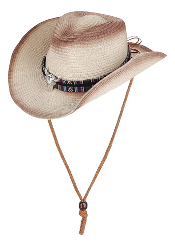 Sombrero De Vaquero De Paja Occidental Para Hombres