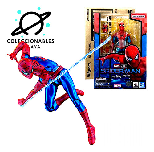 Spider-man New Blue Suit Way Home Sh Figuarts Original Araña