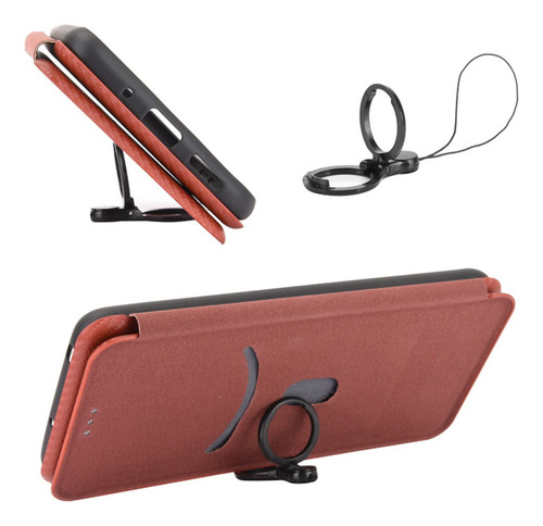 Funda Tipo Cartera De Poliuretano De Fibra De Carbono Para X