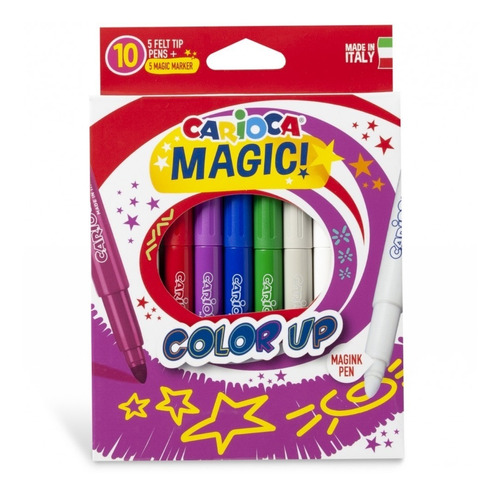 Caja 10 Marcadores Magicos Carioca Color Up Fluo Cuota