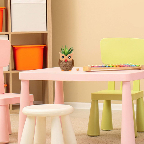 Kit De Macetas Cerámicas Winlyn 6 Búhos Para Pintar