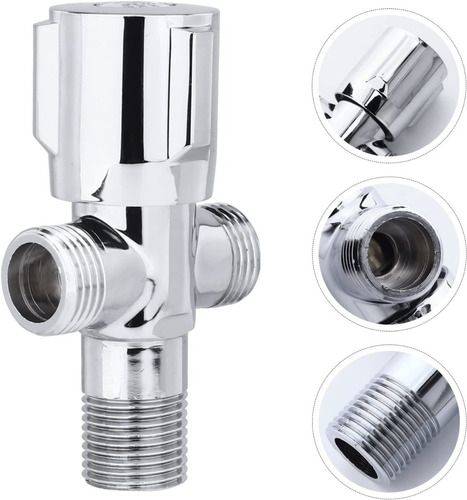Llave Angular Doble 1/2 He En Acero Inoxidable Sus 304
