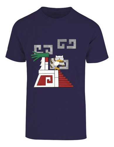 Playera De Hombre Estampada Tecolotl - Cultura Náhuatl