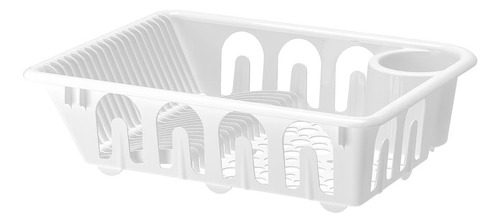 Escurridor De Trastes Plástico Calidad Resistente Multiusos Blanco