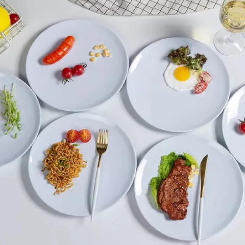 Prato Em Melamina 22,5cm Refeições Buffet Restaurantes