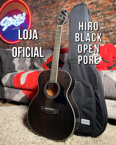 Violão Seizi Hiro Open Pore Black Com Bag