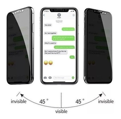 Imagem 2 de 3 de Película X-one Privacidade 180º Para iPhone 13 Pro Max 6.7