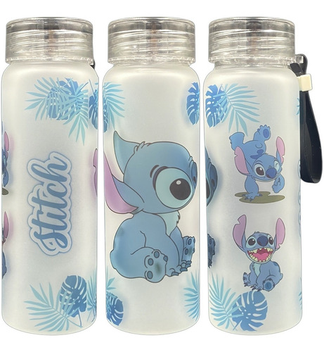Botella De Cristal Satinado 500 Ml, Stitch