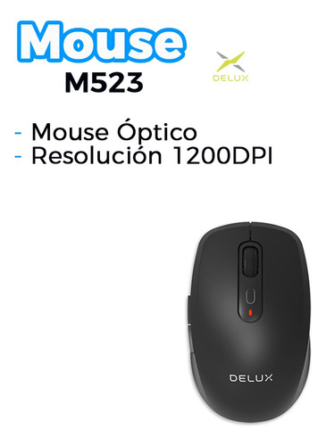 Mouse Óptico Delux M523