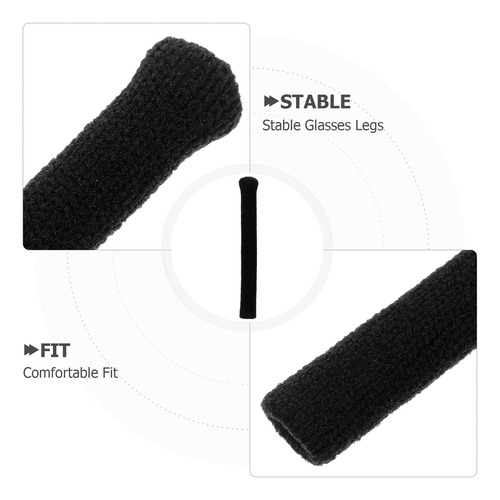 2 Pares De Almohadillas Para Anteojos, Tela De Punto Suave,
