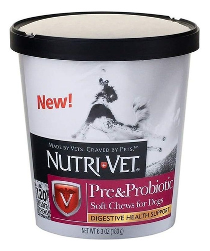 Nutri-vet Pre Y Probioticos Masticables Suave Para Perros
