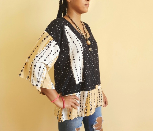 Imagem 4 de 5 de Blusa Bata Tecido Ione