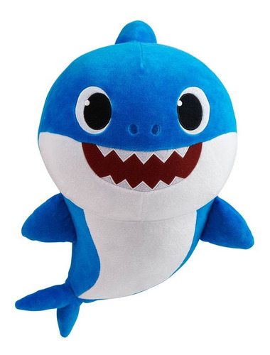 Imagem 2 de 2 de Pelúcia Baby Shark Musical 20cm - Toca Música - Original