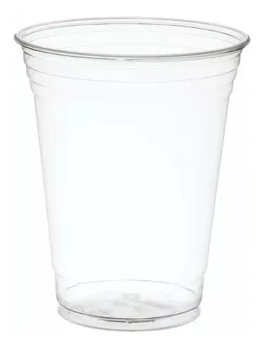 Vasos Desechables Transparentes Tapa Plana Popote 16 Oz 50 P