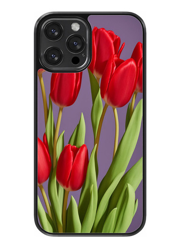 Funda Diseño Para Samsung Tulipanes Siluetas #3