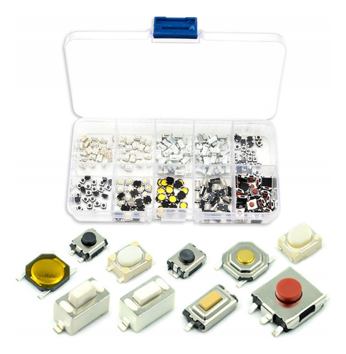 . 500 Piezas Push Button Boton 10 Modelos Smd Microswitch