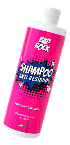  Shampoo Antirresiduo Limpeza Profunda Bad Rock 500ml