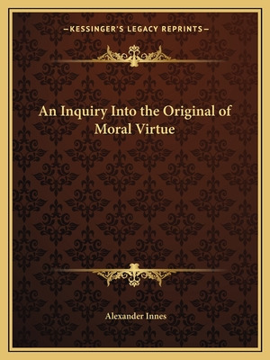 Libro An Inquiry Into The Original Of Moral Virtue - Inne...