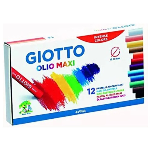 Olio Maxi Giotto X 12 Color Intensos Ricos Cubrientes