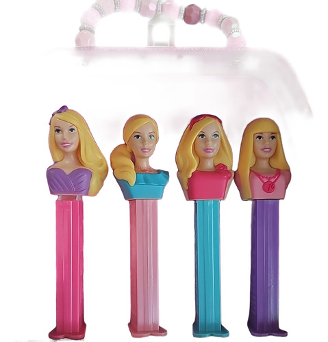 Barbie Pez Porta Caramelos X 4 Figuras Con Cartera