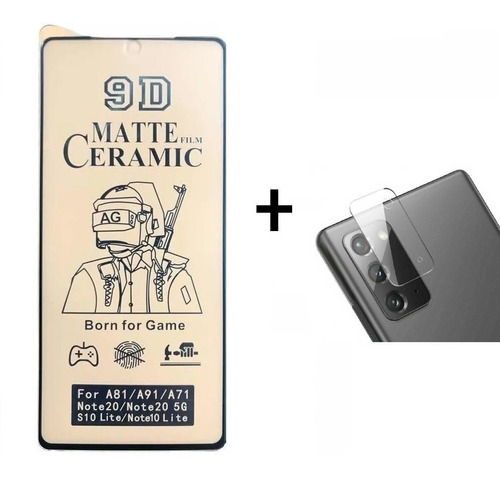 Protector Vidrio Matte + Vidrio Camara Para Samsung Note 20
