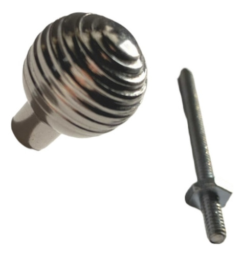 Tirador Para Mueble De Bronce Platil Art. Juana Plateado