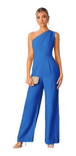 Vestido Jumpsuit Braga Para Dama Talla Xl  Azul Rey  Shein