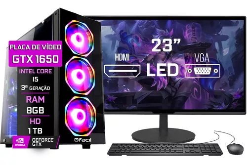 Pc Gamer Gtx 1650 Super + Perifericos e Monitor 165hz