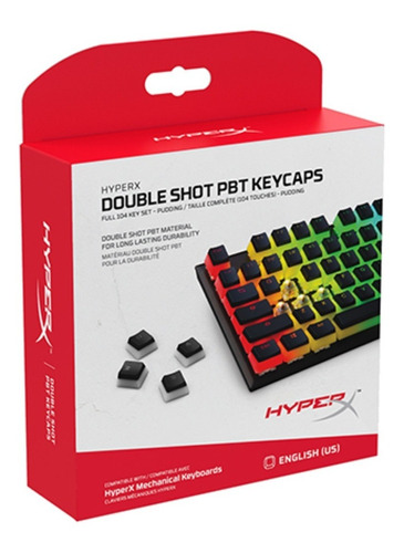 Hyperx Double Shot Pbt Keycaps 104 Teclas P/ Teclado Gamer