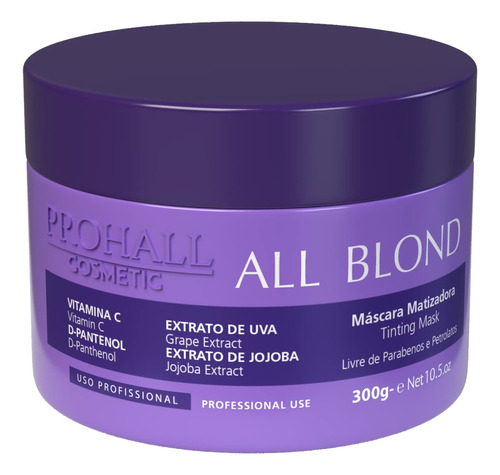 Prohall Cosmetic Mascara De Cabello Rubio Morado Para Cabell