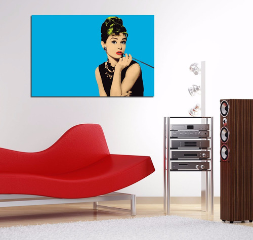 Vinilo Decorativo 60x90cm Audrey Hepburn Pop Art Retro